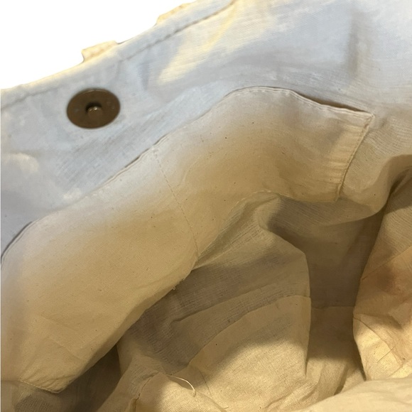 Vintage Black and white cotton macrame boho bag - Picture 8 of 16